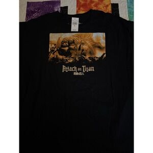 NWT Anime On Titan Season 3 Black T-Shirt XL Adult Golden Fallen Titan